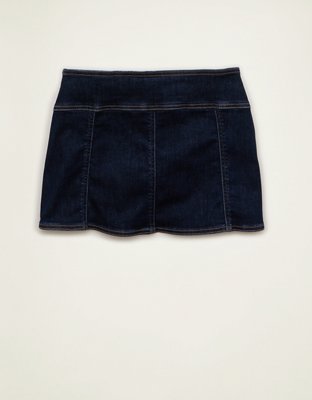 AE Low-Rise Denim It Knit Micro Skirt