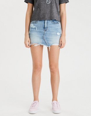 AE High-Waisted Denim Mini Skirt