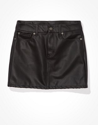 Женские юбки American Eagle AE High-Waisted Leather Mini Skirt — фото 3