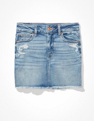 AE High-Waisted Denim Mini Skirt