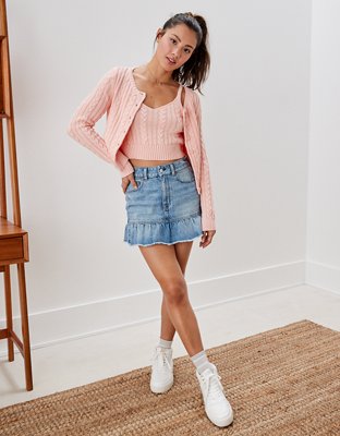 Женские юбки American Eagle AE Ruffle Mini Skirt — фото 5