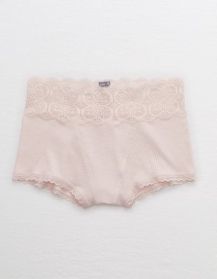 Aerie Ribbed Mid Rise Boyshort Underwear
