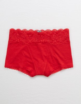 Aerie Ribbed Mid Rise Boyshort Underwear