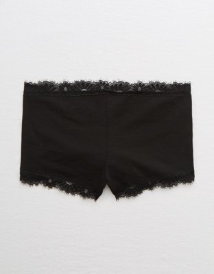 Aerie Cotton Lace Trim Boyshort Underwear