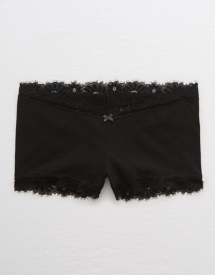 Aerie Cotton Lace Trim Boyshort Underwear