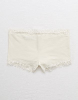 Aerie Cotton Lace Trim Boyshort Underwear