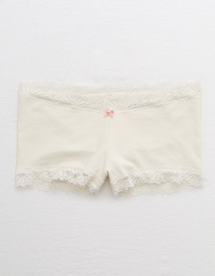 Aerie Cotton Lace Trim Boyshort Underwear