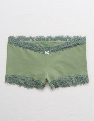 Aerie Cotton Lace Trim Boyshort Underwear
