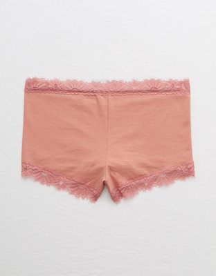 Aerie Cotton Lace Trim Boyshort Underwear