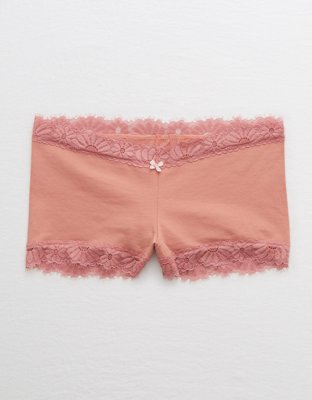 Aerie Cotton Lace Trim Boyshort Underwear