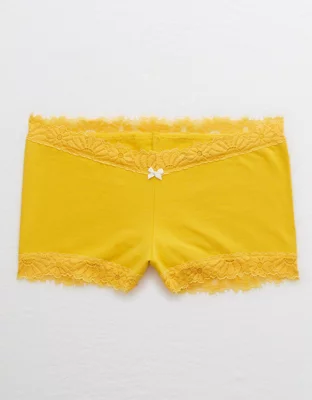 Aerie Cotton Lace Trim Boyshort Underwear