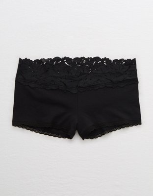 Aerie Palm Lace Cotton Boyshort Underwear