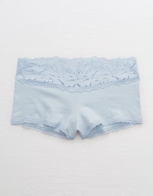 Aerie Palm Lace Cotton Boyshort Underwear