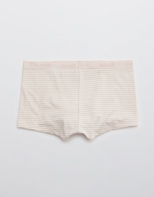 Aerie Striped Mesh Logo Boyshort Underwear