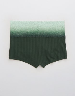 Aerie Ribbed Ombre Firework Lace Boyshort Underwear