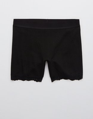 Aerie Pointelle Cotton Lace Boyshort Underwear