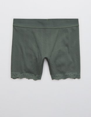 Aerie Pointelle Cotton Lace Boyshort Underwear