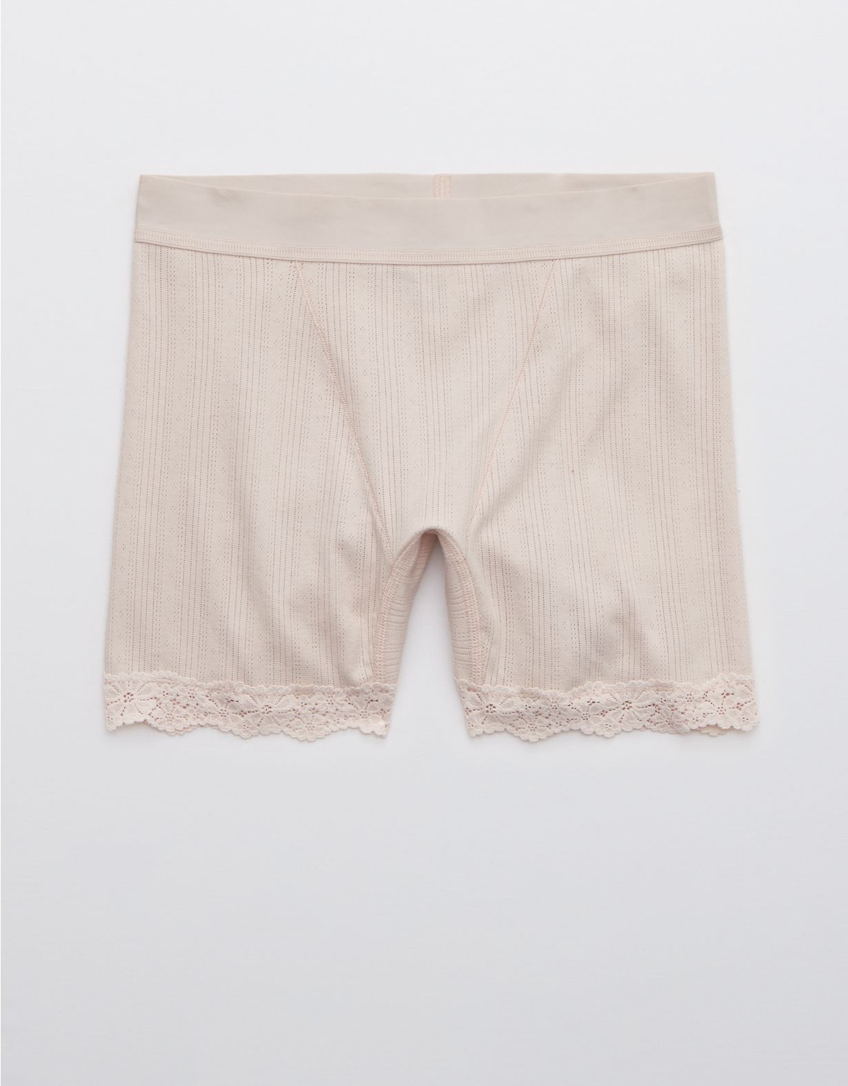 Aerie Pointelle Cotton Lace Boyshort Underwear