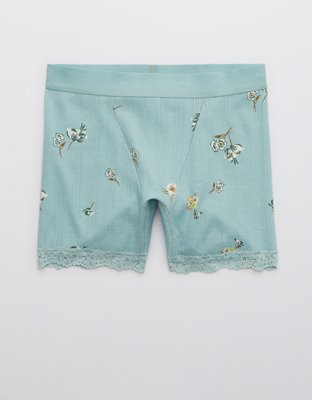Aerie Pointelle Cotton Lace Boyshort Underwear