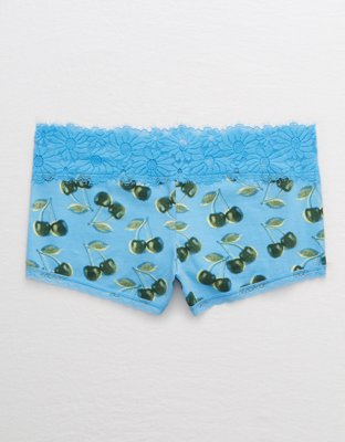 Aerie Cotton Lace Trim Boyshort Underwear