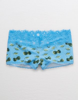 Aerie Cotton Lace Trim Boyshort Underwear