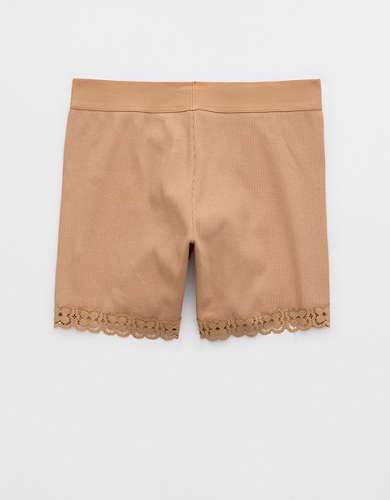 Culotte-short garçonne en coton avec dentelle douillette Superchill