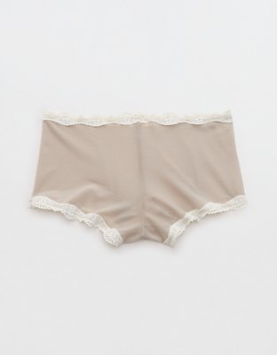 Show Off Mesh Lace Trim Boyshort Underwear