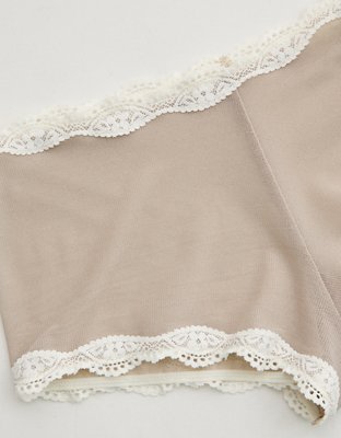Show Off Mesh Lace Trim Boyshort Underwear