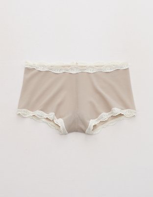 Show Off Mesh Lace Trim Boyshort Underwear