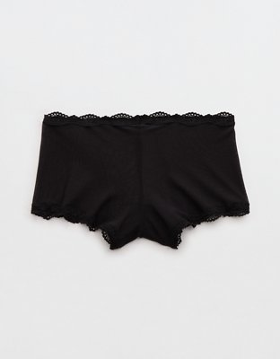 Show Off Mesh Lace Trim Boyshort Underwear