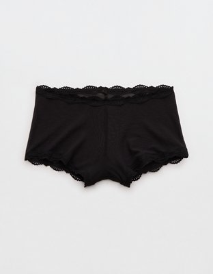 Show Off Mesh Lace Trim Boyshort Underwear