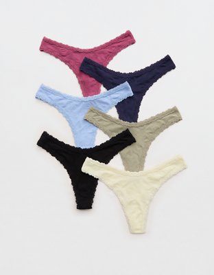 Superchill Cotton Jacquard Thong Underwear 6-Pack