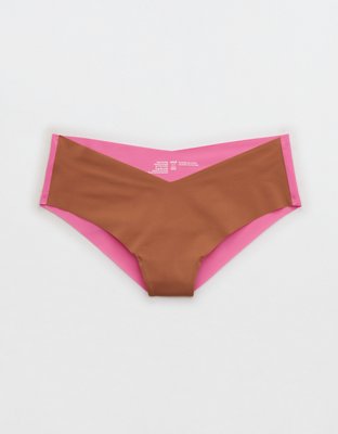 SMOOTHEZ No Show Thong Underwear Women's Pink Burst XXL - Yahoo