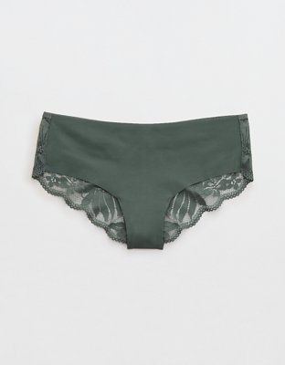 Women's Lace and Mesh Cheeky Underwear - Auden™ Green S