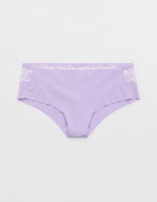 Aerie SMOOTHEZ Mesh High Cut Thong - Medium - AE Purple Panty