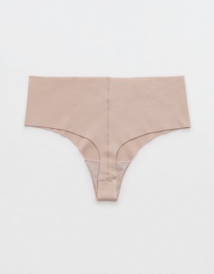 Superchill No Show Cotton Rib Mid Rise Thong Underwear