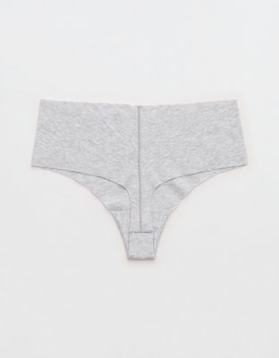 Superchill No Show Cotton Rib Mid Rise Thong Underwear