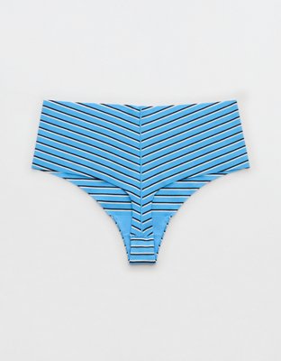 Superchill No Show Cotton Rib Mid Rise Thong Underwear