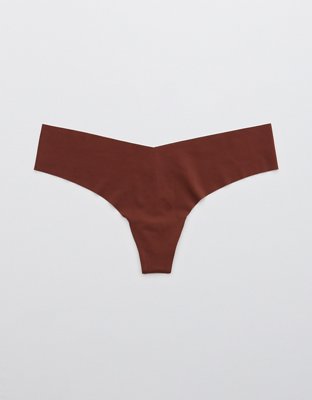 Victorias Secret Very Sexy Seamless Raw-cut Thong Panty Sz Medium - Rust