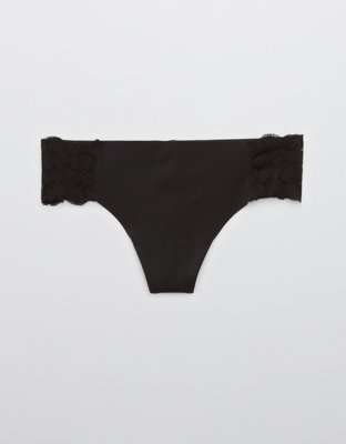 Aerie Leopard No Show Thong Underwear