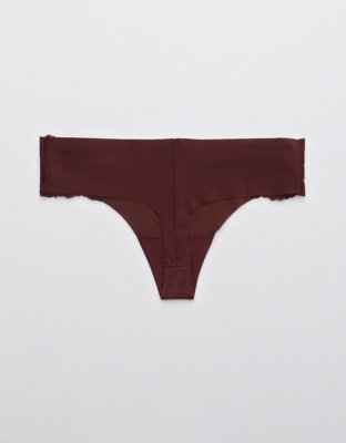 Aerie Leopard No Show Thong Underwear