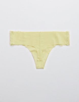 Aerie Leopard No Show Thong Underwear