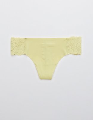 Aerie Cotton Elastic Leopard Thong Underwear