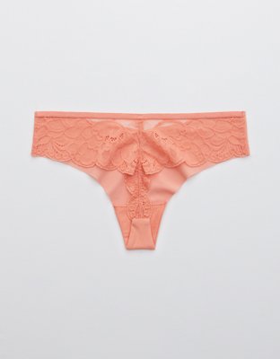 Aerie New Blooms Lace No Show Thong Underwear