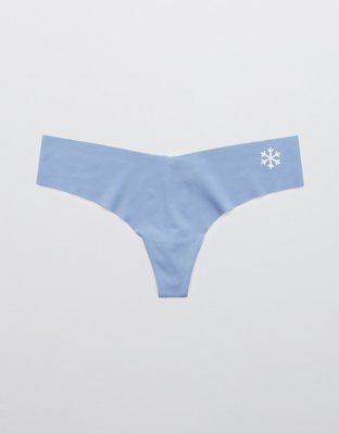 Aerie Smoothez No Show Xtra Mid Rise Cheeky Underwear In Monaco Blue