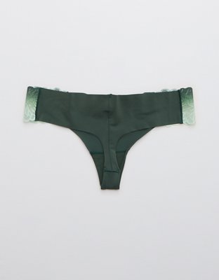 Aerie No Show Ombre Firework Lace Thong Underwear