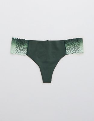 Aerie No Show Ombre Firework Lace Thong Underwear