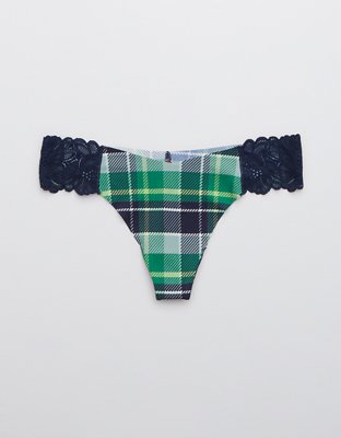 Aerie No Show Holiday Best Lace Thong Underwear