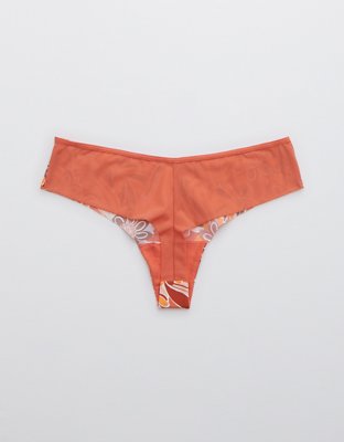 Aerie No Show Mesh Thong Underwear