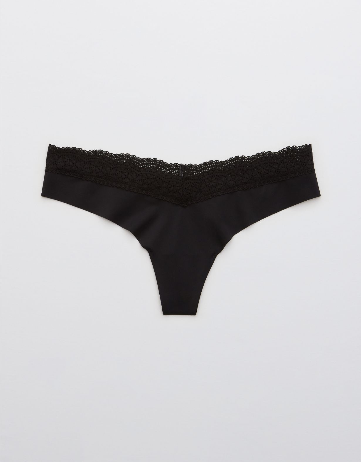 Aerie No Show Lace Thong Underwear